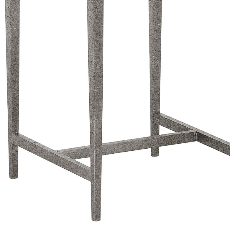 Image 3 Hubbardton Forge Wick 16"W Gray Wood Natural Iron Side Table more views