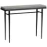 Hubbardton Forge Wick 42"W Black Console Table with Gray Top