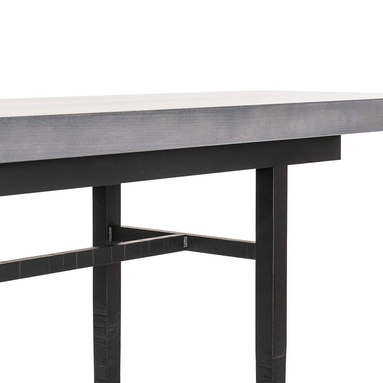 Image 5 Hubbardton Forge Wick 60"W Black Console Table with Gray Top more views