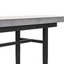 Hubbardton Forge Wick 60"W Black Console Table with Gray Top