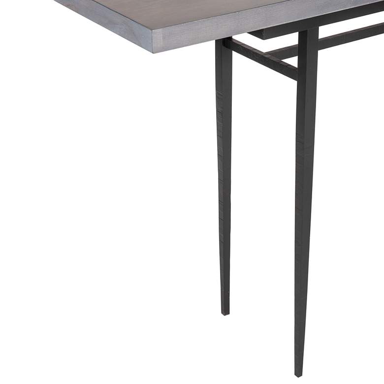 Image 6 Hubbardton Forge Wick 60"W Black Console Table with Gray Top more views