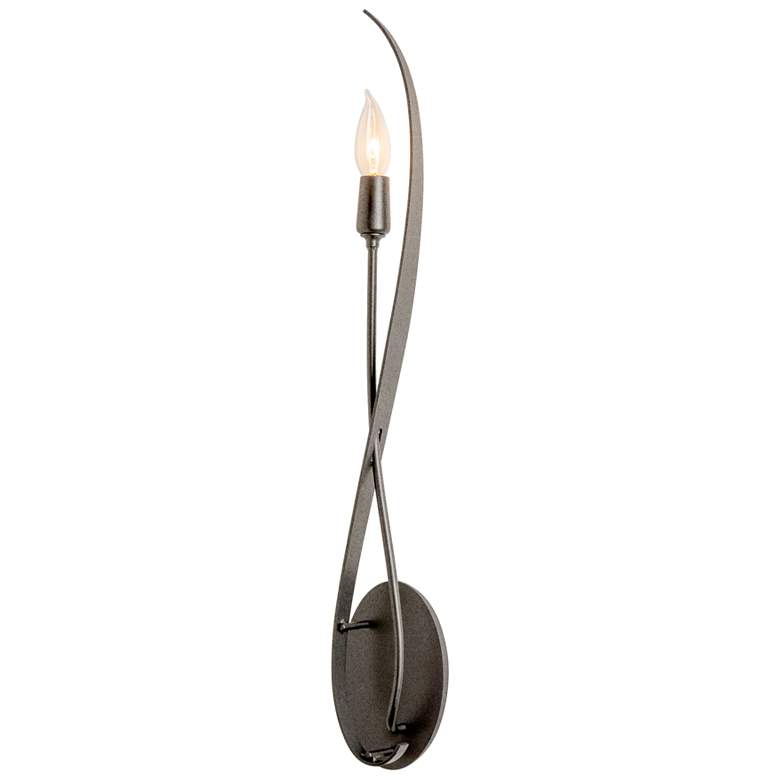 Image 1 Hubbardton Forge Willow 26 1/2"H Natural Iron Wall Sconce