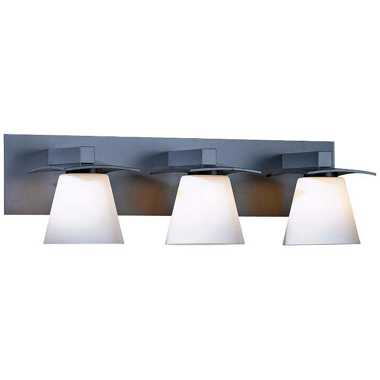 Image 1 Hubbardton Forge Wren Opal Bath 3-Light Wall Sconce