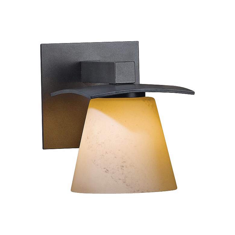 Image 1 Hubbardton Forge Wren Stone Glass Wall Sconce