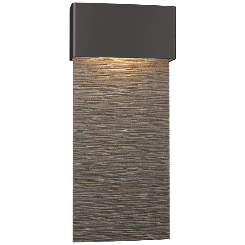 Image 1 Hubbarton Forge Stratum Large Dark Sky LED Outdoor Sconce Bronze Iron