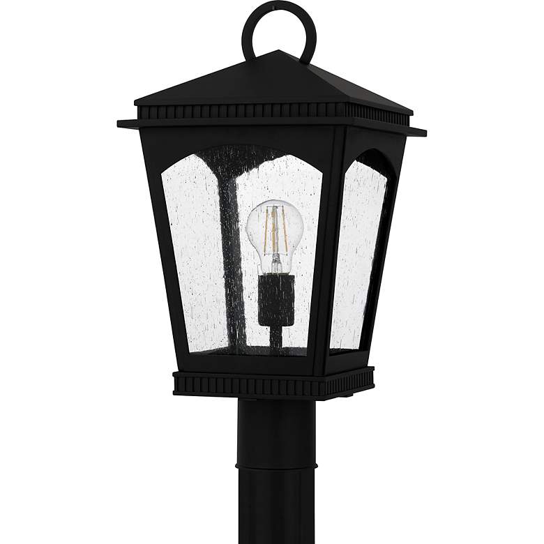 Image 2 Huck 1-Light Earth Black Outdoor Post Lantern more views