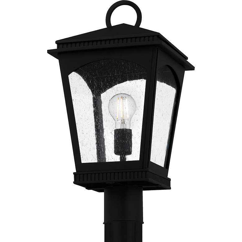 Image 4 Huck 1-Light Earth Black Outdoor Post Lantern more views