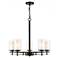 Huderson 26" Wide Matte Black 5-Light Chandelier
