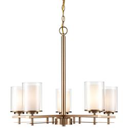 Huderson 26" Wide Modern Gold 5-Light Chandelier