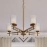 2_Huderson 26" Wide Modern Gold 5-Light Chandelier