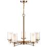 5_Huderson 26" Wide Modern Gold 5-Light Chandelier more views