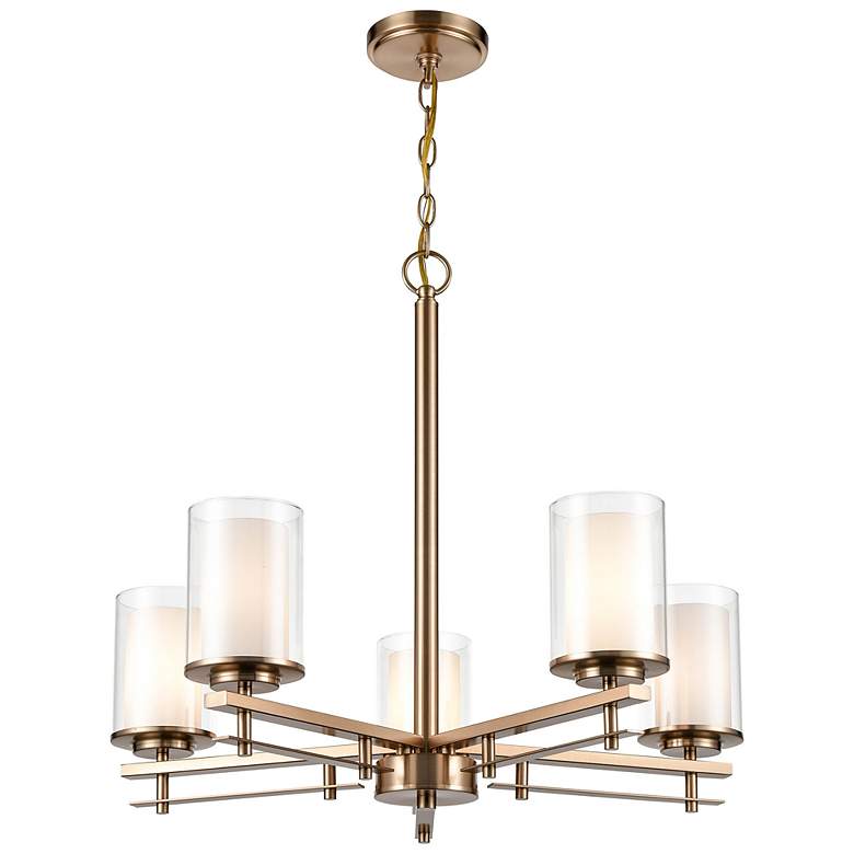 Image 6 Huderson 26" Wide Modern Gold 5-Light Chandelier more views