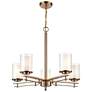 6_Huderson 26" Wide Modern Gold 5-Light Chandelier more views