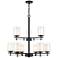Huderson 29" Wide Matte Black 9-Light Chandelier