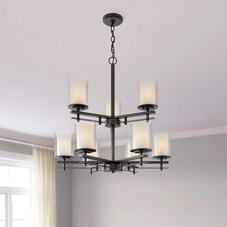 Image 6 Huderson 29" Wide Matte Black 9-Light Chandelier more views