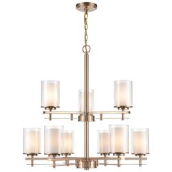 Huderson 29" Wide Modern Gold 9-Light Chandelier