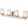 1_Huderson 31" Wide Modern Gold 4-Light Vanity Bath Light