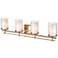 Huderson 31" Wide Modern Gold 4-Light Vanity Bath Light
