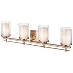 Huderson 31" Wide Modern Gold 4-Light Vanity Bath Light