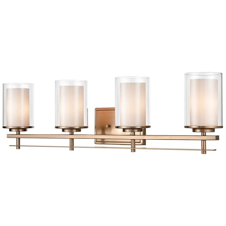 Image 2 Huderson 31" Wide Modern Gold 4-Light Vanity Bath Light more views