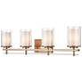 2_Huderson 31" Wide Modern Gold 4-Light Vanity Bath Light more views