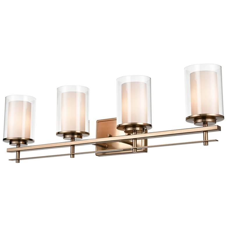 Image 3 Huderson 31" Wide Modern Gold 4-Light Vanity Bath Light more views