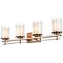 3_Huderson 31" Wide Modern Gold 4-Light Vanity Bath Light more views