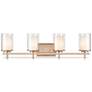 4_Huderson 31" Wide Modern Gold 4-Light Vanity Bath Light more views