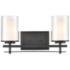Huderson 8 3/4" High Matte Black 2-Light Wall Sconce