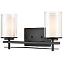 2_Huderson 8 3/4" High Matte Black 2-Light Wall Sconce more views