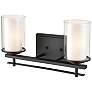 4_Huderson 8 3/4" High Matte Black 2-Light Wall Sconce more views