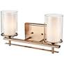 1_Huderson 8 3/4" High Modern Gold 2-Light Wall Sconce