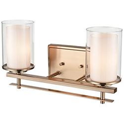 Huderson 8 3/4" High Modern Gold 2-Light Wall Sconce