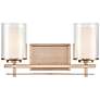 5_Huderson 8 3/4" High Modern Gold 2-Light Wall Sconce more views