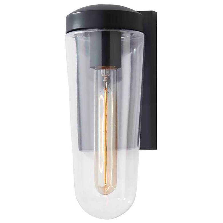 Image 2 Hudson 10 3/4" High Matte Black Indoor/Outdoor Wall Sconce