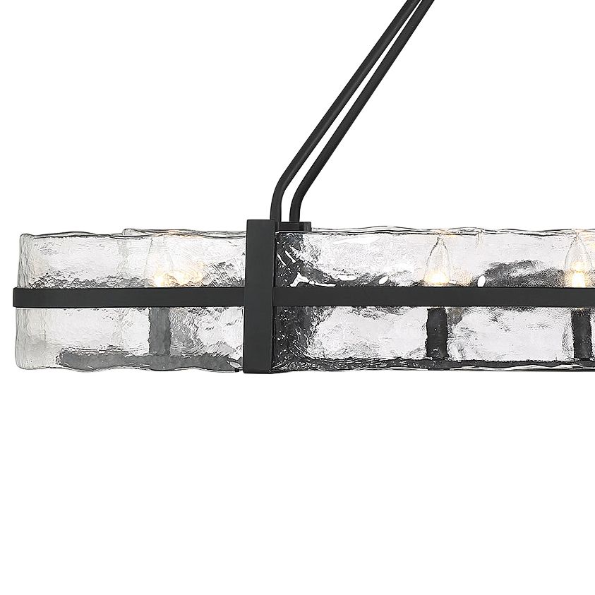 Image 3 Hudson 10-Light Oval Chandelier in Matte Black more views