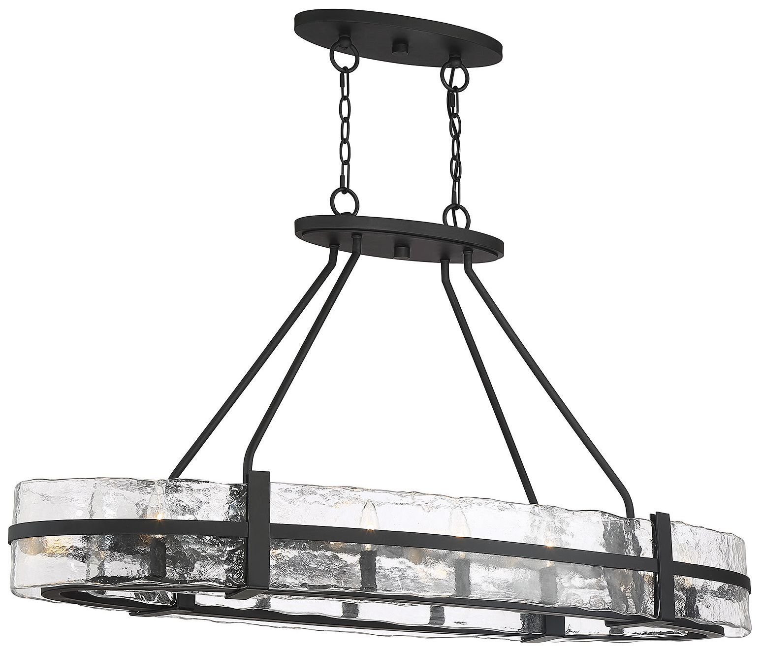 Image 5 Hudson 10-Light Oval Chandelier in Matte Black more views