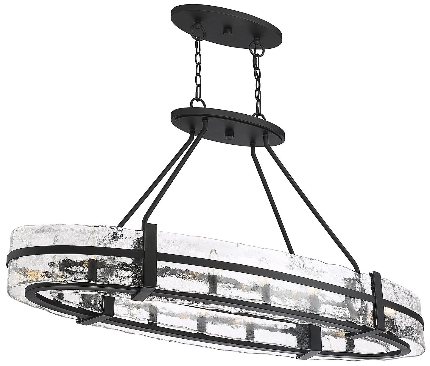 Image 6 Hudson 10-Light Oval Chandelier in Matte Black more views