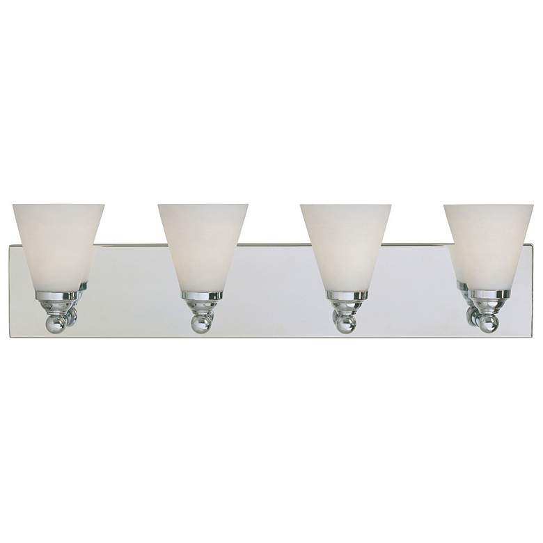 Image 3 Hudson 29.75" Wide 4-Light Chrome Transitional Vanity Light more views