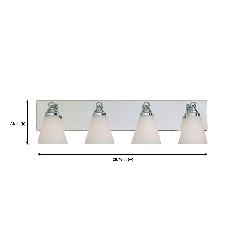 Image 7 Hudson 29.75" Wide 4-Light Chrome Transitional Vanity Light more views