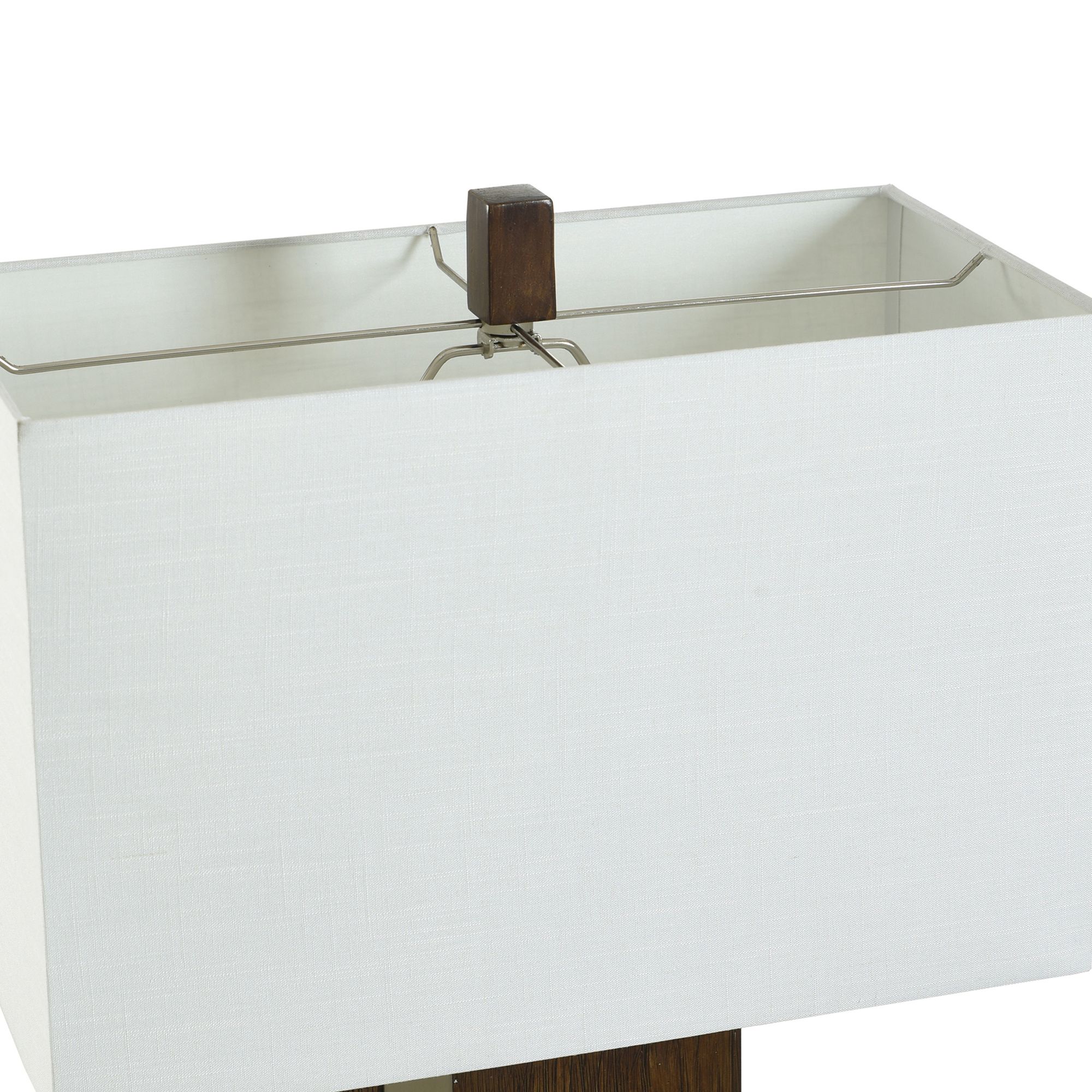 Image 4 Hudson 30.25" High Brushed Brown and Silver Table Lamp With White Shad more views