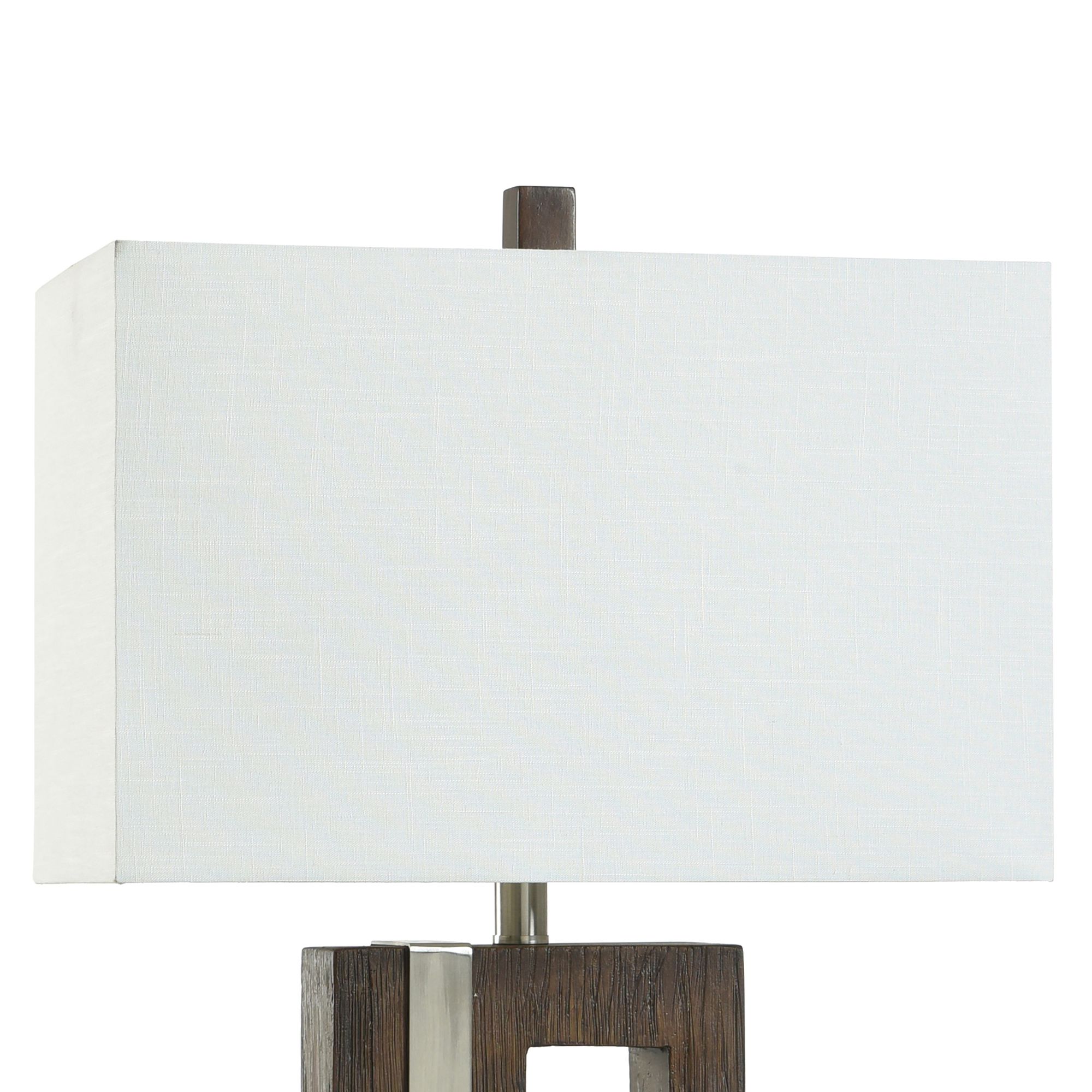 Image 5 Hudson 30.25" High Brushed Brown and Silver Table Lamp With White Shad more views