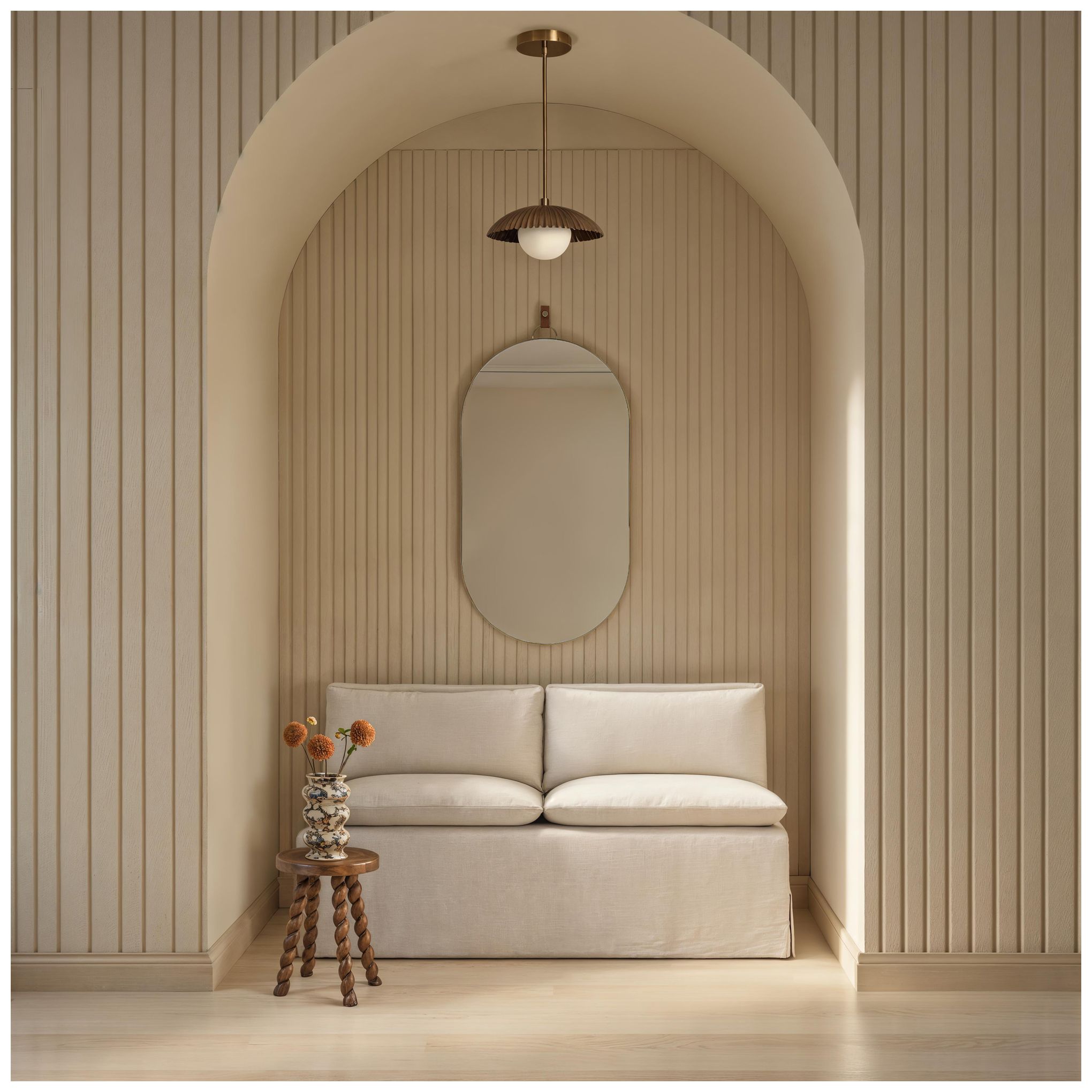 Image 2 Hudson 39.75" H x 20" W Wall Mirror, Antique Brushed Brass more views