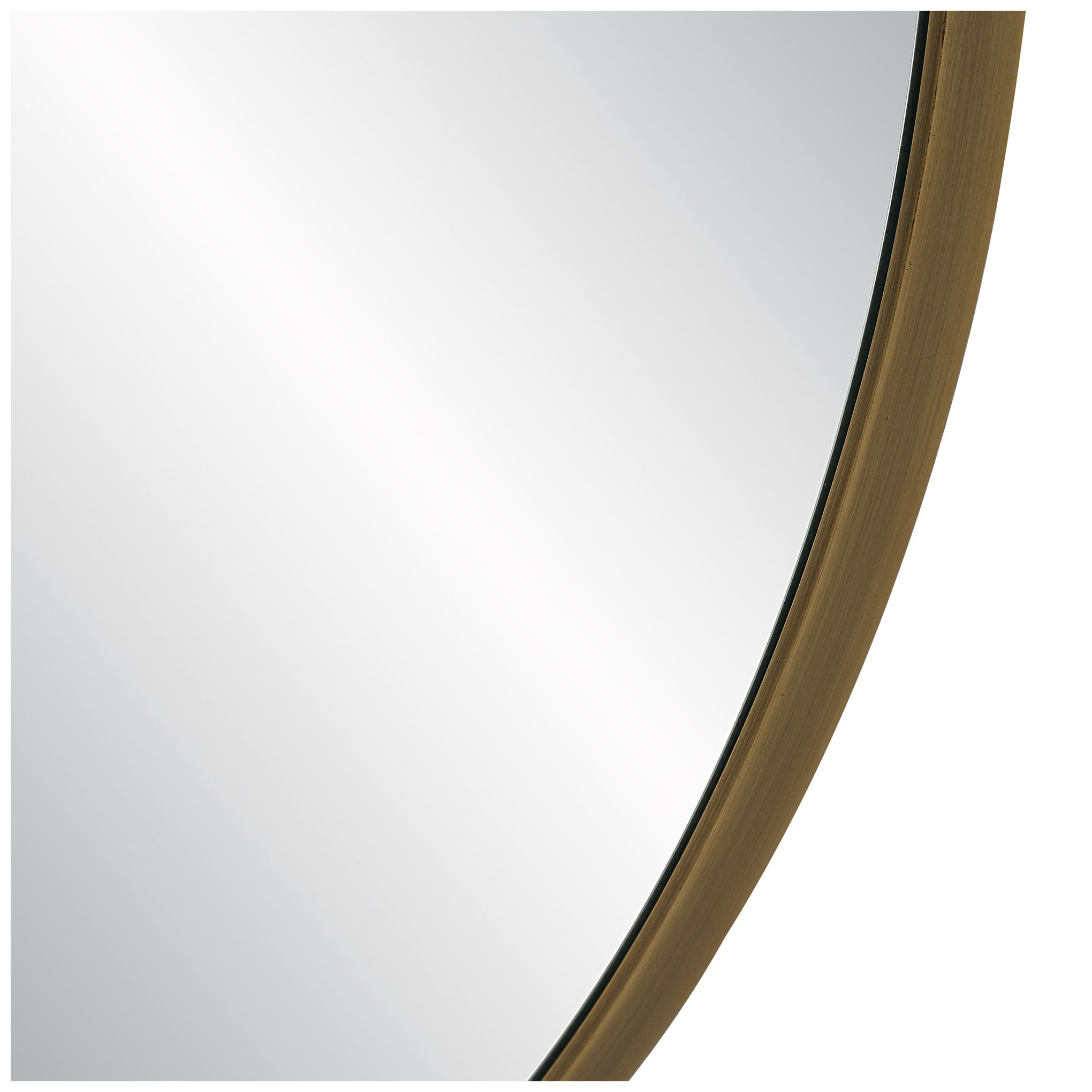Image 3 Hudson 39.75" H x 20" W Wall Mirror, Antique Brushed Brass more views