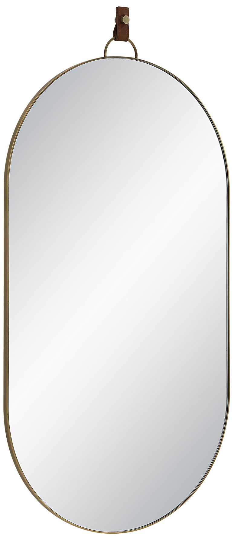 Image 4 Hudson 39.75" H x 20" W Wall Mirror, Antique Brushed Brass more views