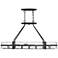Hudson 48" Wide Matte Black 10-Light Linear Chandelier