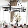 1_Hudson 48" Wide Matte Black 10-Light Linear Chandelier