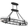 6_Hudson 48" Wide Matte Black 10-Light Linear Chandelier more views