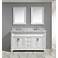 Hudson 60" White Carrara Marble White Double Sink Vanity Set