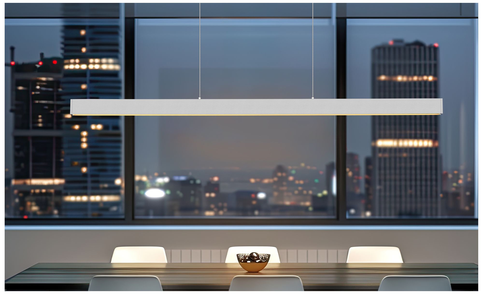 Image 2 Hudson by Z-Lite 72 inch Brushed Nickel 1 Light Linear Chandelier more views